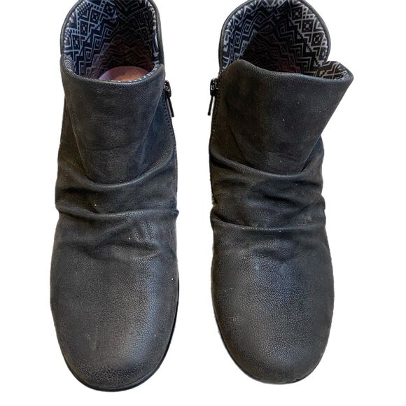 Skechers Ankle Wedge Booties 10 EU 40 Black Memory Foam Grunge Casual Comfort - Picture 2 of 12